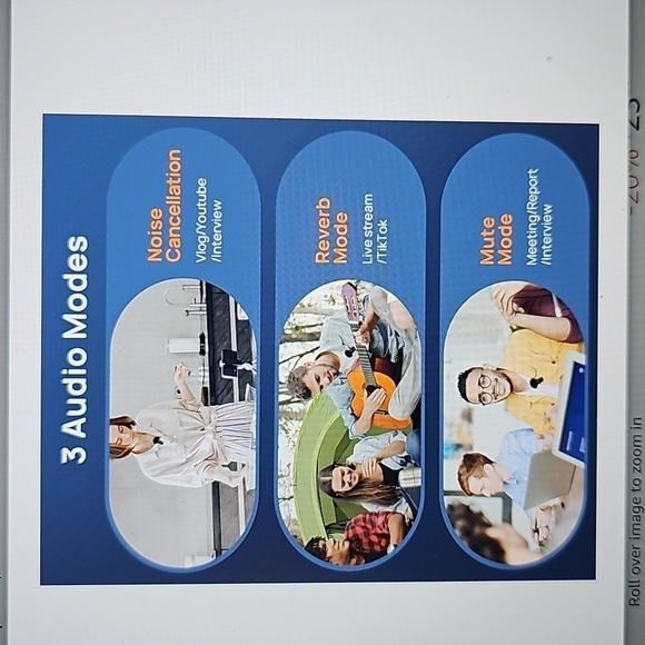 NEW/Boxed Wireless Lavalier Microphone 2 pack - Picture 4 of 8